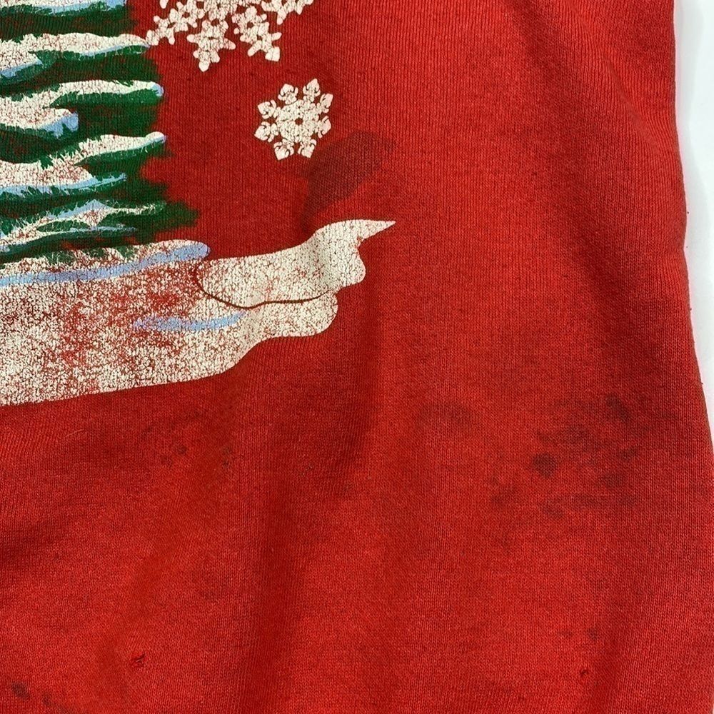Vintage Winter In Wisconsin Raglan Sleeve Sweatshirt Size Medium - Picture 5 of 7